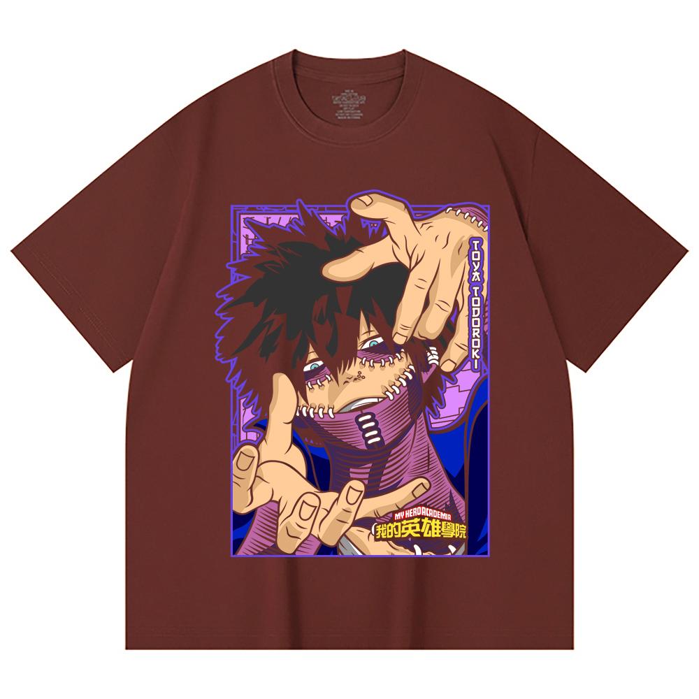 230 g/m² 100% Bawełna My Hero Academia V17 Nadruk Dabi Unisex Ciężka Bawełniana Koszulka