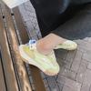 Sheepskin version~ New ballet women's light leather breathable casual shoes large size sports white shoes
