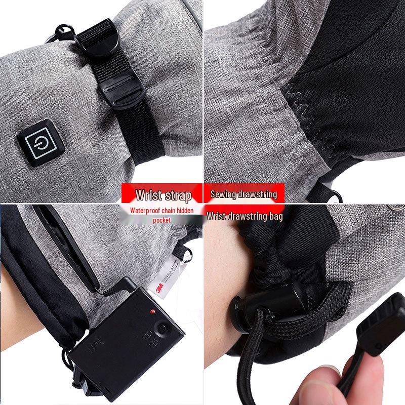 Waterproof Heated Winter Gloves for Outdoor Sports & Motorcycling