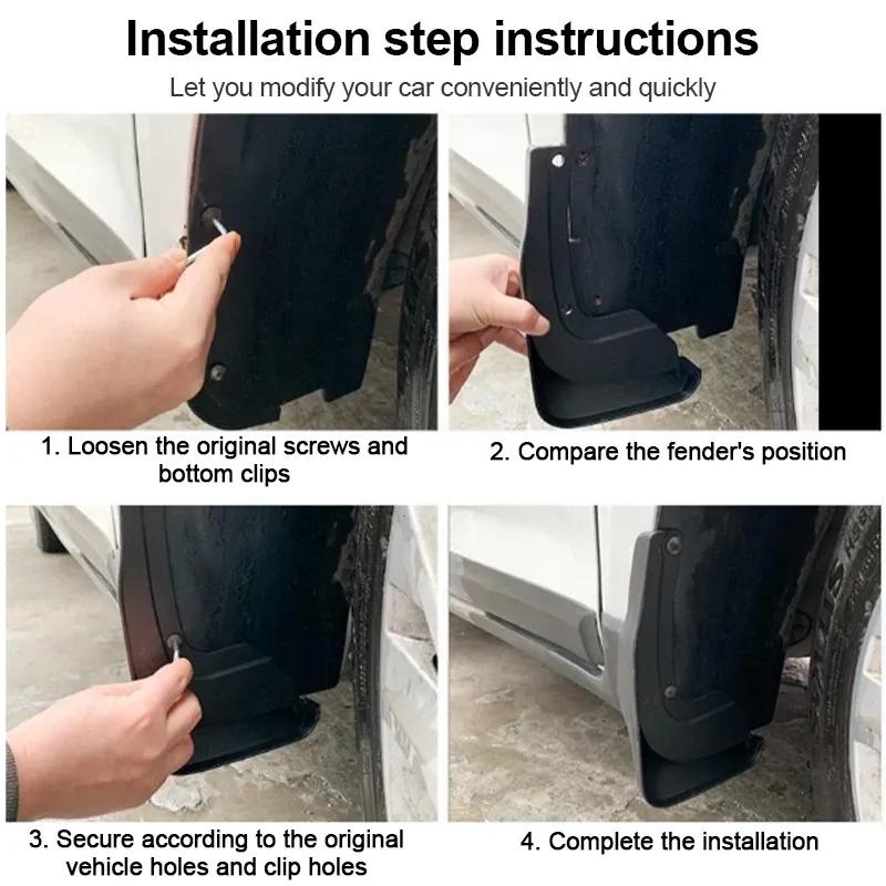 For Zeekr MIX EV CM2E 2024 2025 2026 Car Mudguards 4PCS Splash-proof Front Rear Fender Wheel Cover MudFlaps Auto Accessories