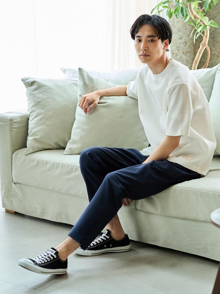 Beams Heart Quick-Dry S/S Waffle T-Shirt (Moisture-Wicking, Quick-Drying, and Pill-Reducing), Men's White, Size L, 42040348639