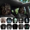 Halloween Car Interior Decor Universal Seat Cover, Horror Headrest Covers, Breathable Reusable Auto Covers Elastic Styling Accessories for Sedan,