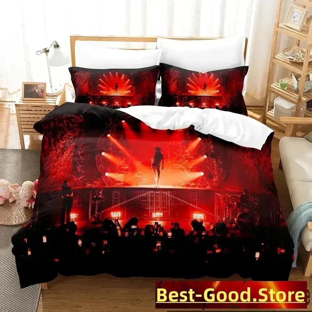 3D Print Rina Sawayama Singer Bedding Set Printed Bed Set With Pillowcase Bed Duvet Cover Soft Queen King Size Bedclothes Home
