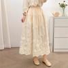 Johnature Japanischer Waldblumen Baumwoll Halbrock 2025 Sommer Lässig All Match Damen Locker Röcke