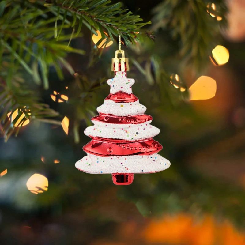 Unique Handmade Christmas Ball Ornaments Cake Tree Shaped Hanging Decor for Festive Holiday Home Decoration and Gift Exchange