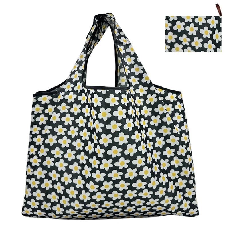 Reusable Foldable Waterproof Oxford Tote Bag Large Portable Grocery Shopping Storage Handbag