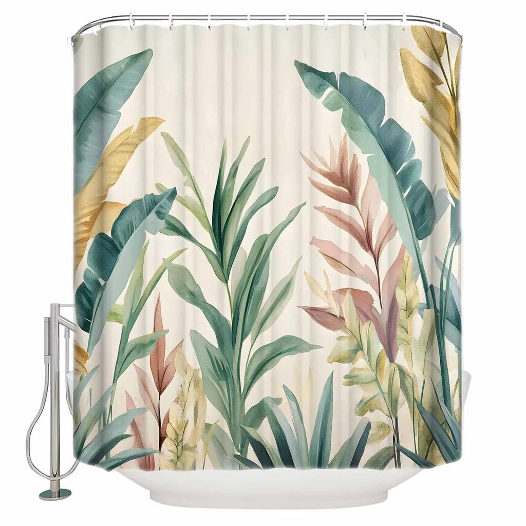 Tende da Doccia Originali Vintage a Foglia Tende da Bagno Impermeabili Decorazione per la Casa Tenda da Bagno Moderna Lussuosa