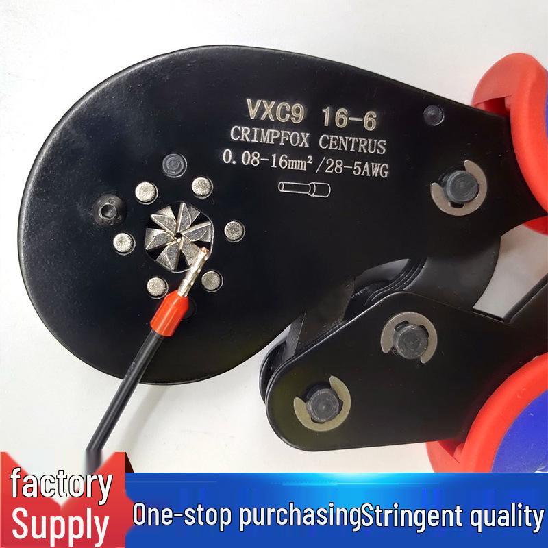 VXC9 16-6 Wire Terminal Crimping Pliers Set - Pin Type, European Tubular Terminal Crimper