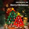 Mini Wooden Christmas Tree Festive Tabletop Decor For Holiday Home Decoration