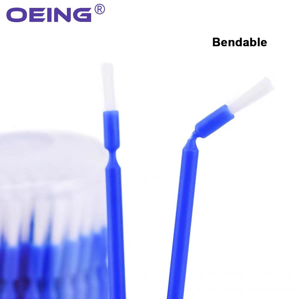 OEING 100PCS/Bottle Dental Disposable Micro Brushes Bendable Long Shank Applicators Brush Odontologia Makeup Cleaner tool