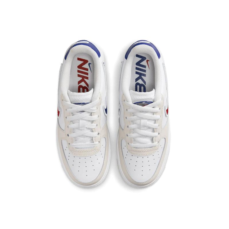 Nike Air Force 1 LV8 GS Since 1972 Kinder Sneakers Weiß Deep-Royal-Blau Gym-Rot HF5744-146