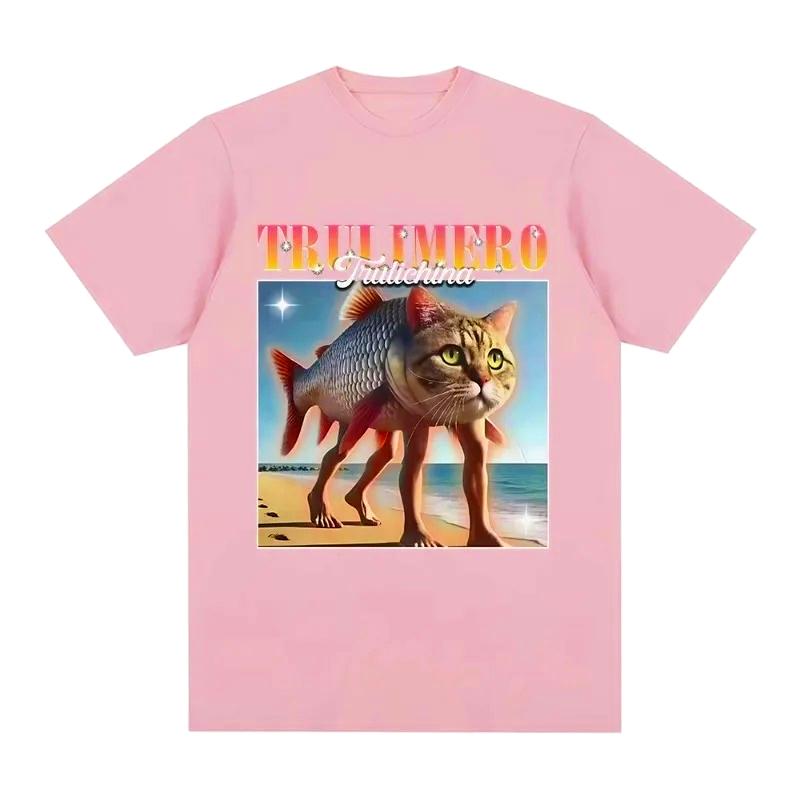 Trulimero Truliccina Lustige Italienische Brainrot Grafik Gedruckt Damenbekleidung Mode T-Shirts Lässig Cartoon Weiche Sommer Oberteile