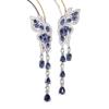Long Butterfly Fringed Earrings To Modify The Face, Temperament Flying Together, Light Luxury High-end Dress, Blue Earrings