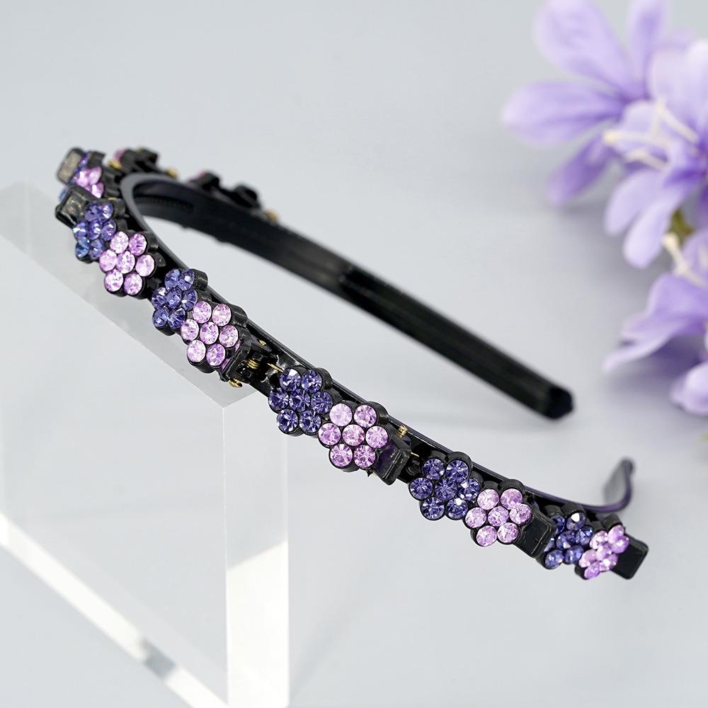Plum Blossom Hair Bands with Clips Elegant Toothed Clip Braided Hairband  Gifts
