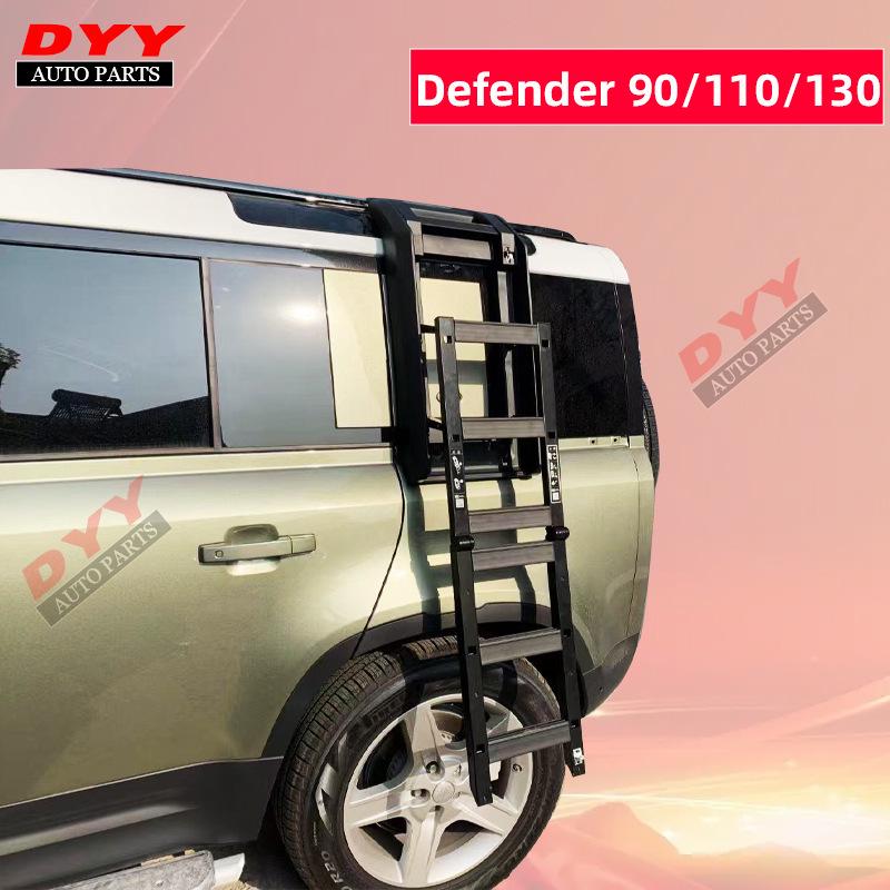 Land Rover Defender Folding Ladder Roof Rack for Off-Road Vehicles