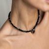 Neue unregelmäßige Choker-Halskette mit Vintage-Quasten und Zirkon-Herz-Anhänger für Damen, weiße Imitation Perlenkette, Valentinstagsgeschenk