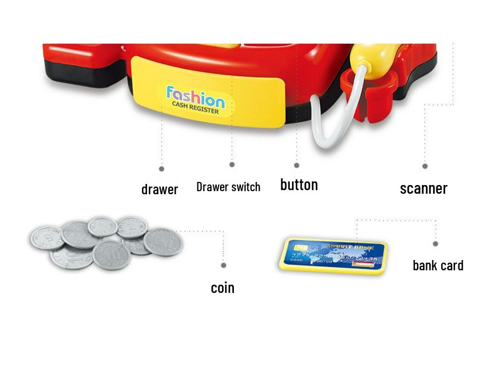 Children's Interactive Toy: Supermarket Cash Register with Lights