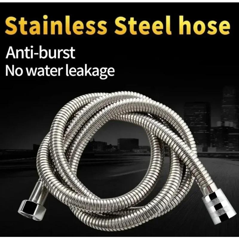 Bathroom Shower Hose Stainless Steel Flexible Shower Hose Tube Pipe for Bathroom Accessories High Strength Hot and Cold Hose