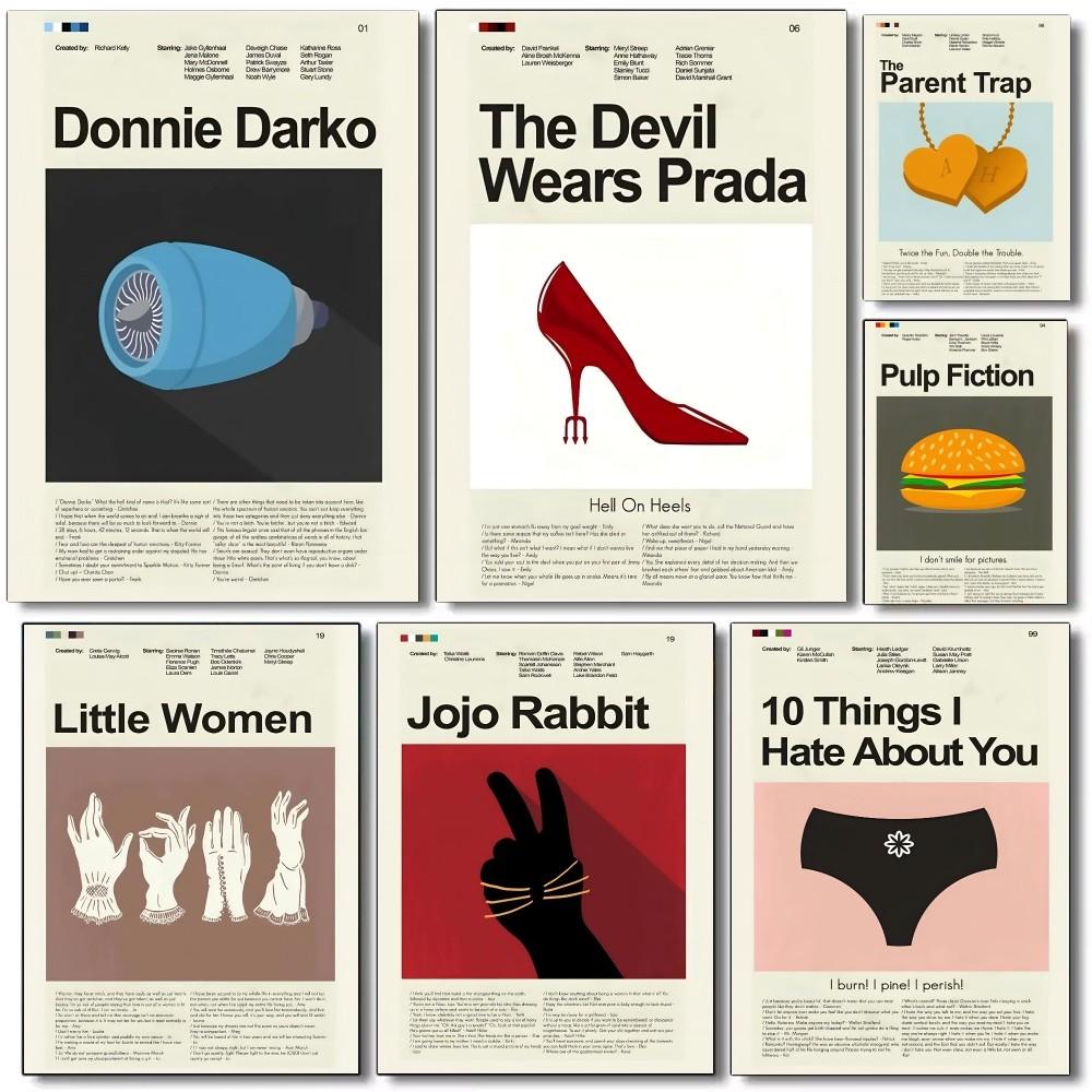 

1 шт. Винтажный фильм 80-х годов «Криминальное чтиво» Фильм «Шоу Трумана» Плакат HD Постеры для дома, комнаты, бара, кафе Декор Искусство Настенная живопись Картина 21cm×30cm NoFrame