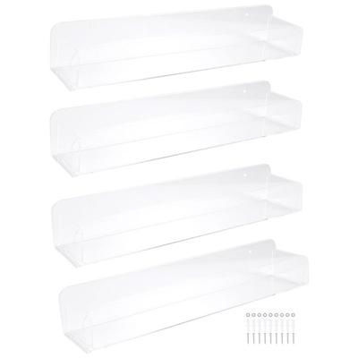 Aug. Wall Mounted Spice Rack Organizer,Clear Acrylic Spice Shelf Storage Holder For Wall Kitchen Pantry Cabinet Door 4 Pack