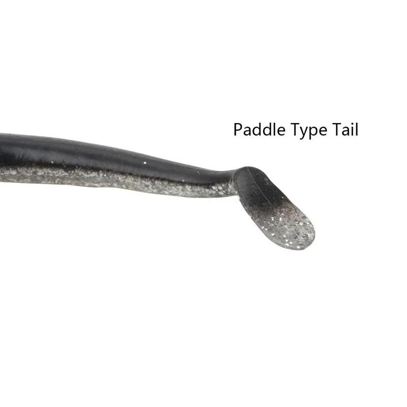 FLYSAND 11/16cm Soft Silicone Fishing Lure - Jig Fish Head Sinking Bait for Fresh & Salt Water, Natural & Vivid Body Jigging