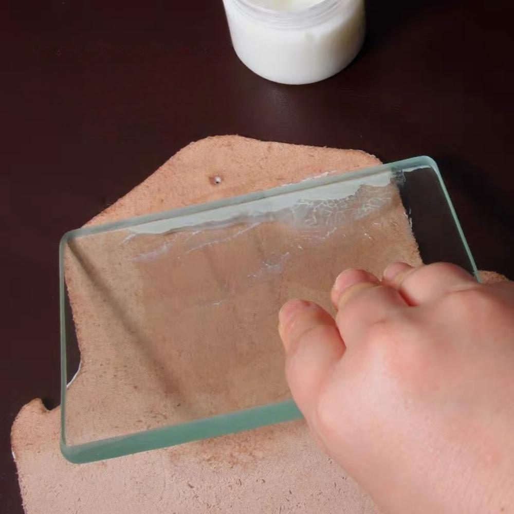 Leathercraft High-Strength Tempered Glass Pad Tools, Handmade Diy Polishing Board, Diy Handcrafted Glass Scraping Plate