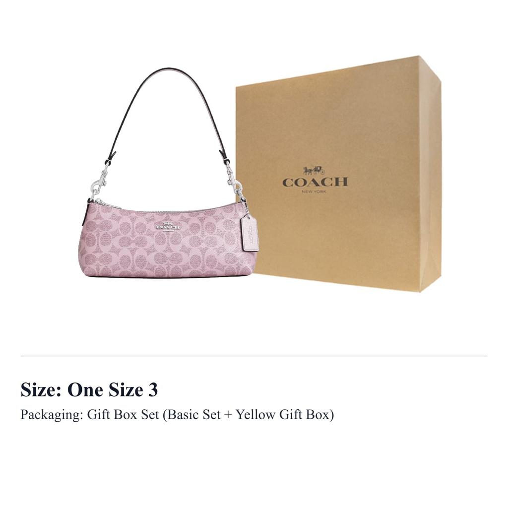Coach Charlotte Coated Canvas Shoulder Bag Medium Women's Pink CCL40-SVAKG