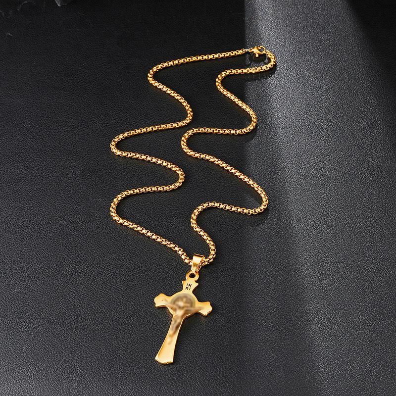 2026 Simple Wind Cross Necklace Retro Personality Trendy Men's and Women's Pendant Jewelry