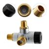 Brass Three Way Thermostatic Valve for RV Water Heaters Easy Installation Compact Design for Efficient Water Temperature