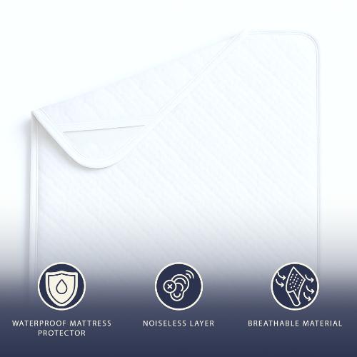 Protège-Matelas Imperméable avec Élastiques | Protection de Matelas Respirante et Antibactérienne 
