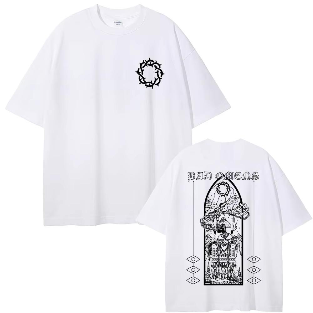 Rock Band Bad Omens T Shirt Men Women Clothing Casual Vintage Oversized Tee Shirt Male Gothic Tshirts