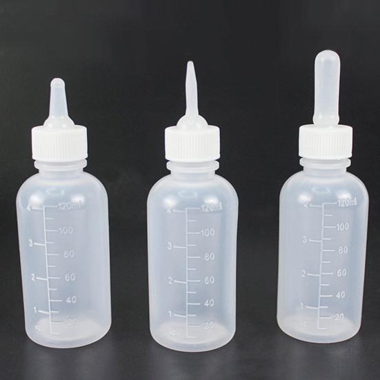 50ml, 120ml Cat Feeding Bottle Soft Head Leak-proof Removable No Odor Pet Kitten Dogs Feeding Bottle for Newborn Pet