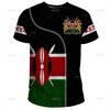 3D Kenya National IndependenceDay Printed T Shirt The Republic-of Kenya Emblem Falg Graphic Short Sleeves Vintage Tee Shirts Top