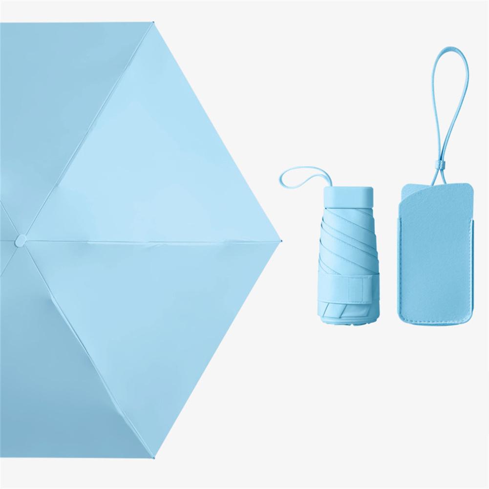 Outdoor Mini Umbrella 6-fold Portable Folding Ultralight Uv Protective Sun Rain Umbrellas Parasol Umbrella