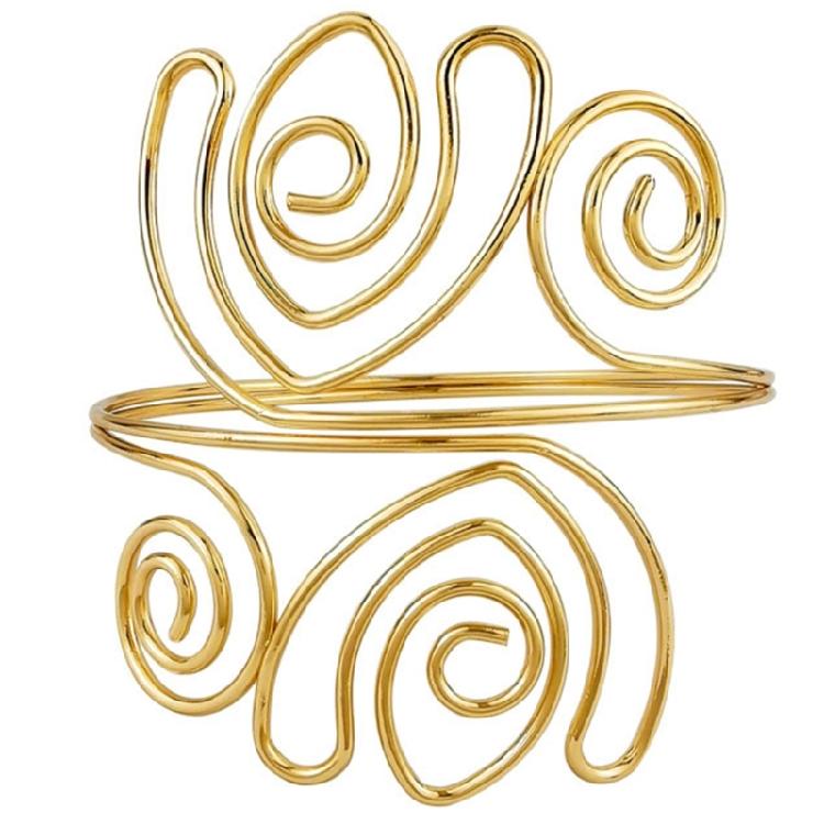 Offenes Metallarmband Oberarmmanschette Armreif Festival Braut Tanz Schmuck Zweifarbig Wählbar Armmanschette