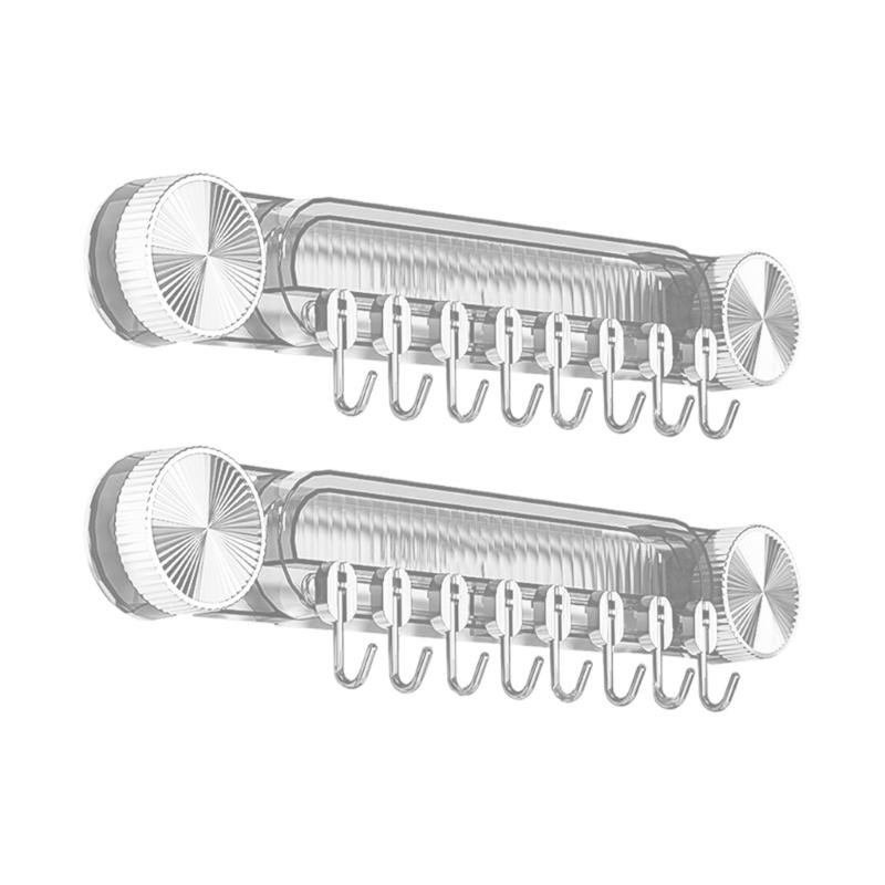 Plastic Suction Cup Hangers Rack Hanging Hook For Cutlery And Cooking Items Simple Installation Storage Rack