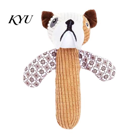 Boredom Buster Toys for Home Squeaky Plush Dog Toy, Cute Animal Shape, Durable Corduroy Crinkle Paper Chew Interactive Pulling Games Pets Pet