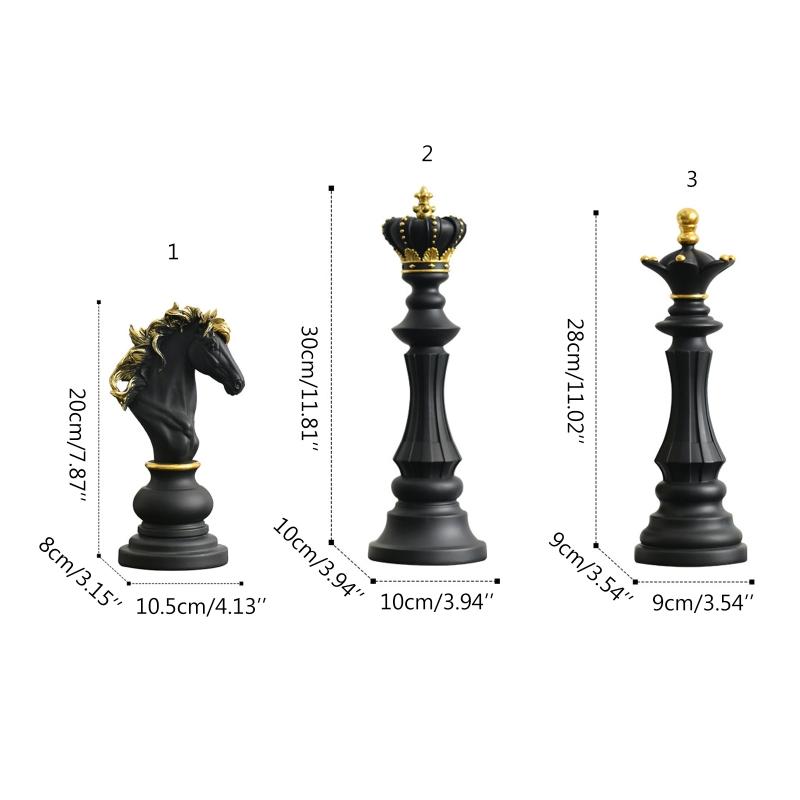 Chess Ornament Collectible Figurine Craft Furnishing for Home House Decorations Desk Table Cabinet Arrangement Gifts