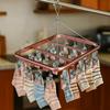 Aluminum Zinc Zinc Alloy Multi-Clip Drying Rack Windproof Towel Socks Hanger Clothes Drying Rack  Skirt