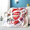 Arsenal F.C Pattern Blanket for Home Decoration, Bed, Sofa, Car Travel, Camping, Suitable for All Seasons, Birthday Christmas Gift