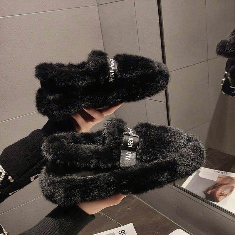 Women's lightweight comfortable thick sole cold warm padded snow boots non-slip wear-resistant outdoor sports fur cotton boots