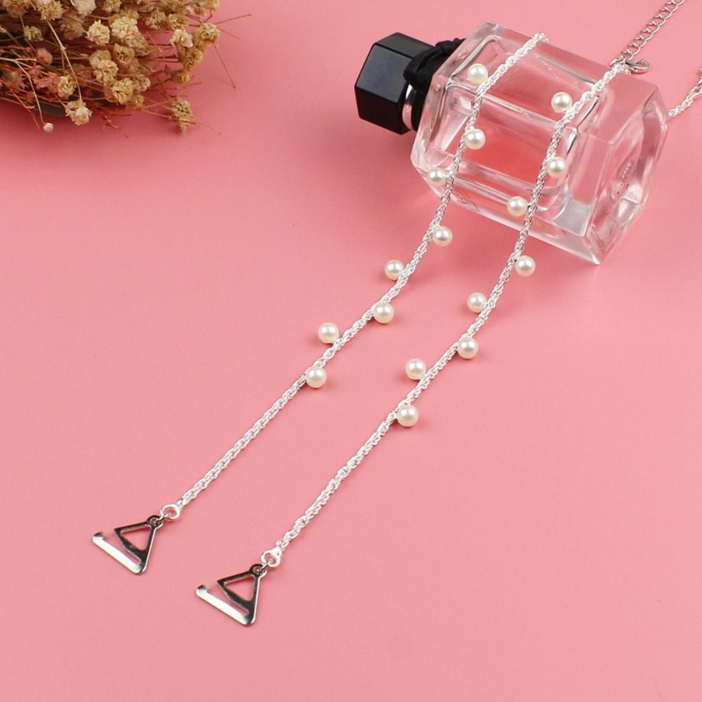 Fashion Metal Bras Straps Rhinestone Pearl Shoulder Straps Aniti-slip Adjustable Underwear Strap