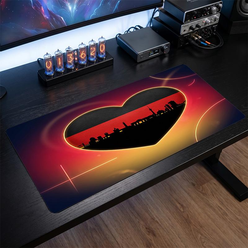 Germany Football Crest Mouse Pad, Extended Non Slip Rubber Desk Mat for Gaming Office Laptop Fan Gift