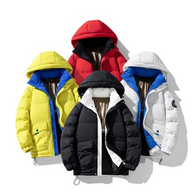 Couple Style Winter Cotton Coat, Thickened and Warm, Teenagers' Casual Outdoor Men's Wear, Loose and Versatile Cotton Coat, Trendy Jacket