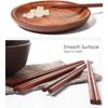 Wooden Chopsticks Reble Dishwasher Safe 10 Pairs Chinese Asian Korea Iron Wood Handmade Chopstick Natural Healthy for Cooking Eating Restaurants