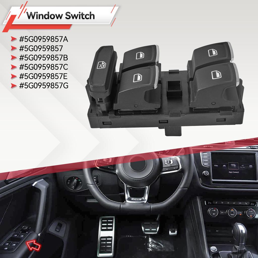 Driver Electric Master Window Switch Button For Volkswagen VW Golf Mk7 Passat B8 Tiguan Touran Skoda Seat 5G0959857A 5G0959857
