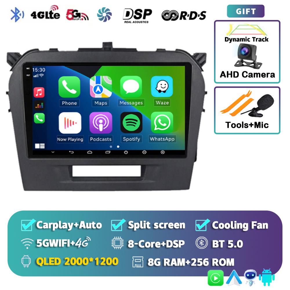 Android 14 Carplay Auto For Suzuki Vitara 2015 2016 2017 2018 2019 Car Radio Multimedia Player Stereo video Head Unit WiFi+4G BT