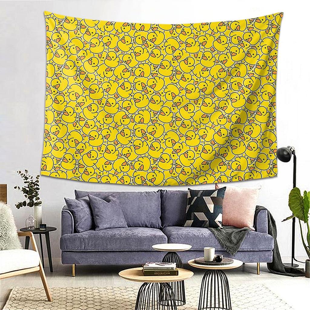 Yellow Classic Rubber Duck Tapestry Decor Art Aesthetic Tapestries for Living Room Bedroom Home Wall Cloth Wall Hanging