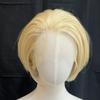 Ashely Blonde Perücke Kurz 13*4 Spitze Frontalperücke für Mann Cosplay Perücke Natürlicher Haaransatz Hochtemperatur-Fasern Synthetische Spitzenperücken
