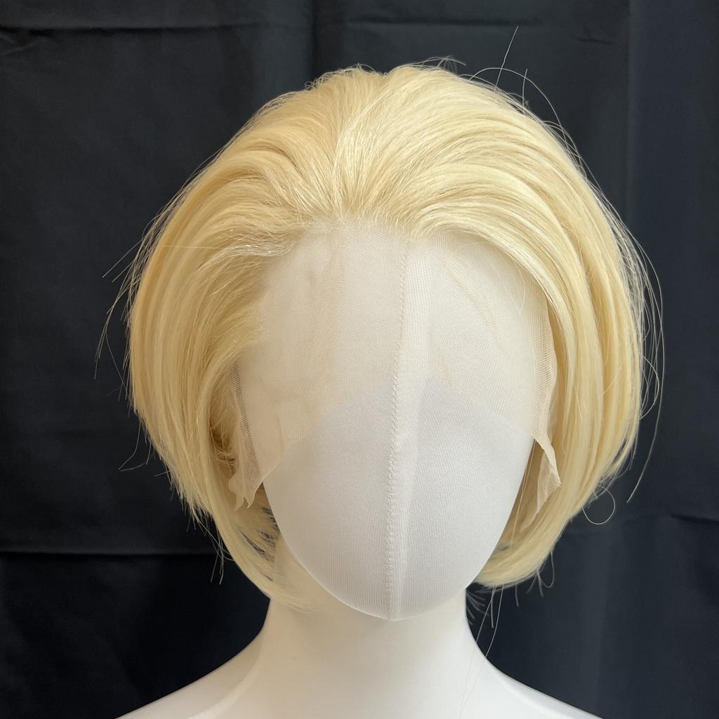 Ashely Blonde Wig Short 13*4 Lace Front Wig for Man Cosplay Wig Nature Hairline High Temperature Fibers Synthetic Lace Wigs
